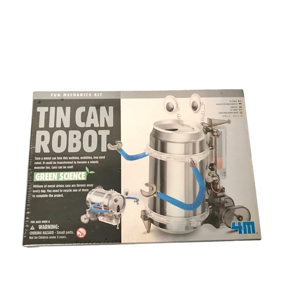 NWT 4M Toysmith KidzRobotix Tin Can Robot DIY Science Kits STEM Powered Kids - Picture 8 of 8